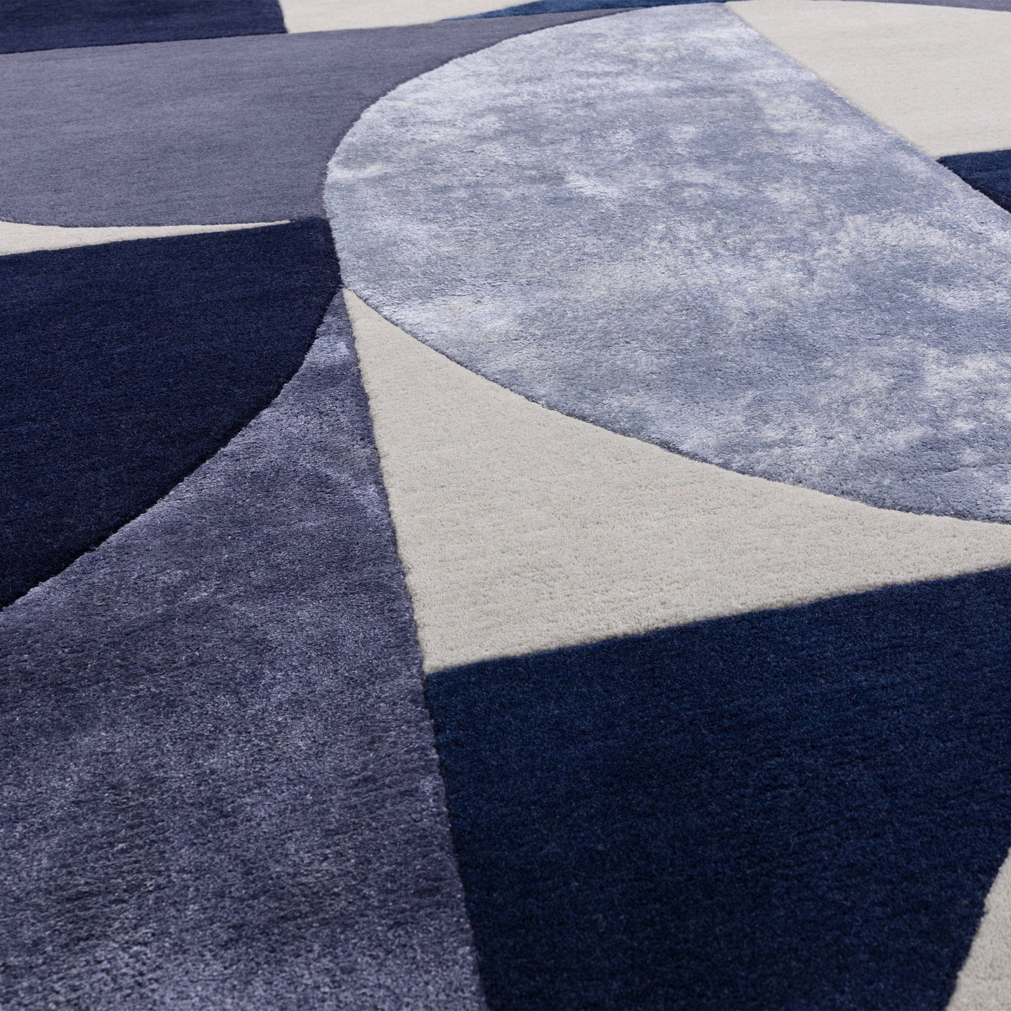Atmacha Home And Living Rug Matrix Oval Indigo Rug MAX74