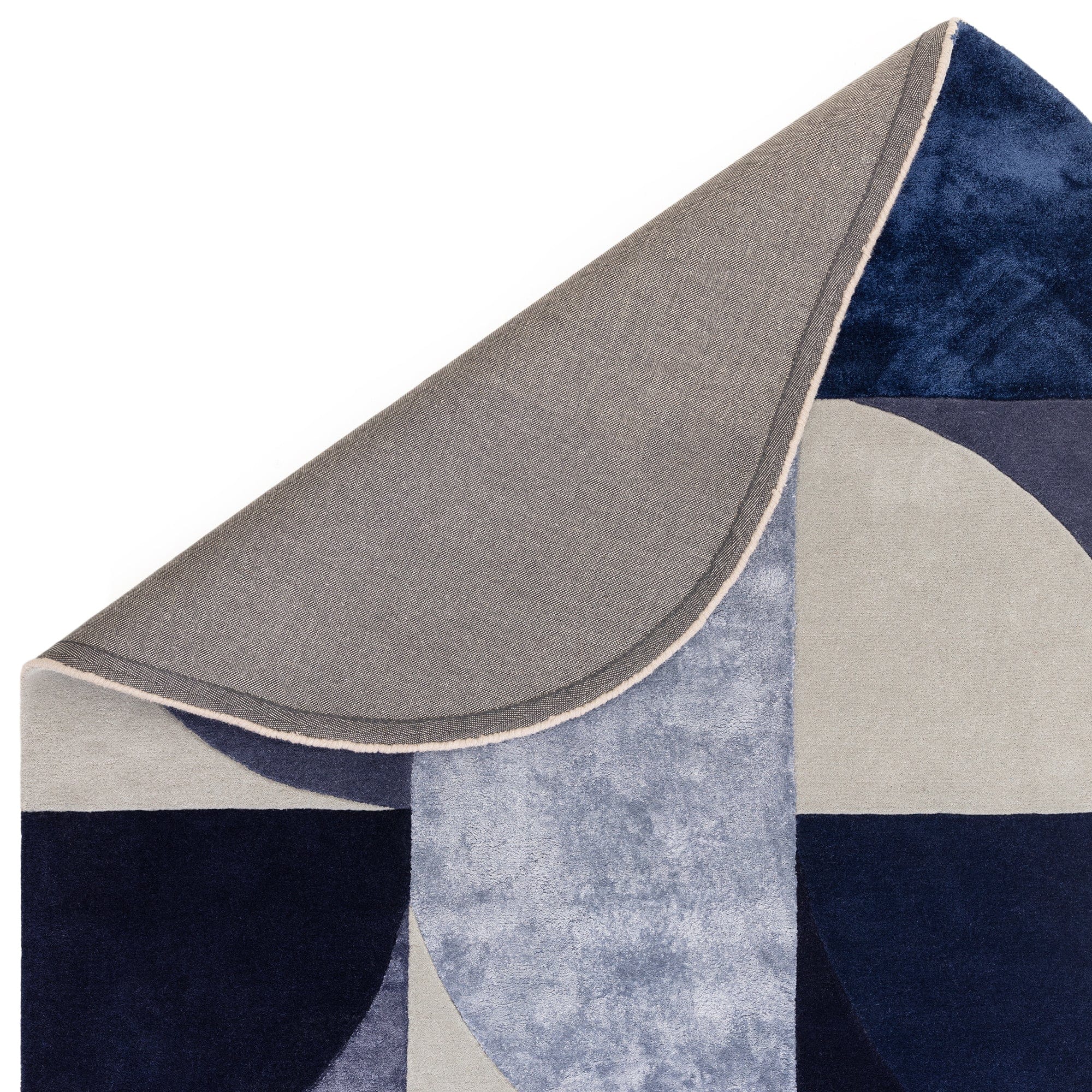 Atmacha Home And Living Rug Matrix Oval Indigo Rug MAX74