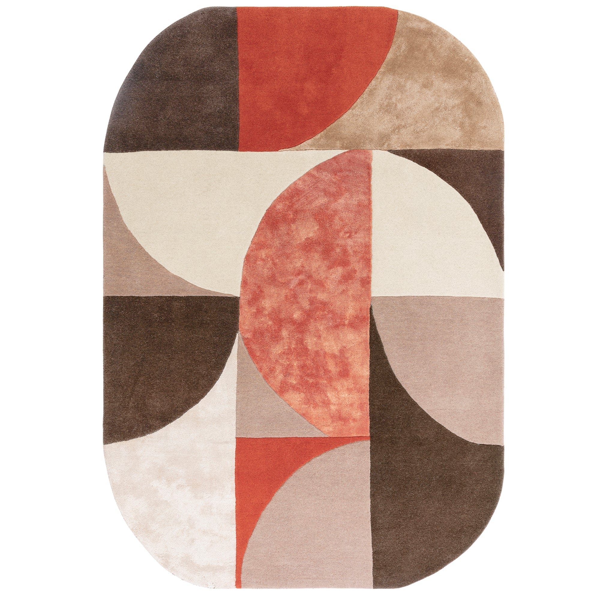 Atmacha Home And Living Rug Matrix Oval Spice Rug MAX77