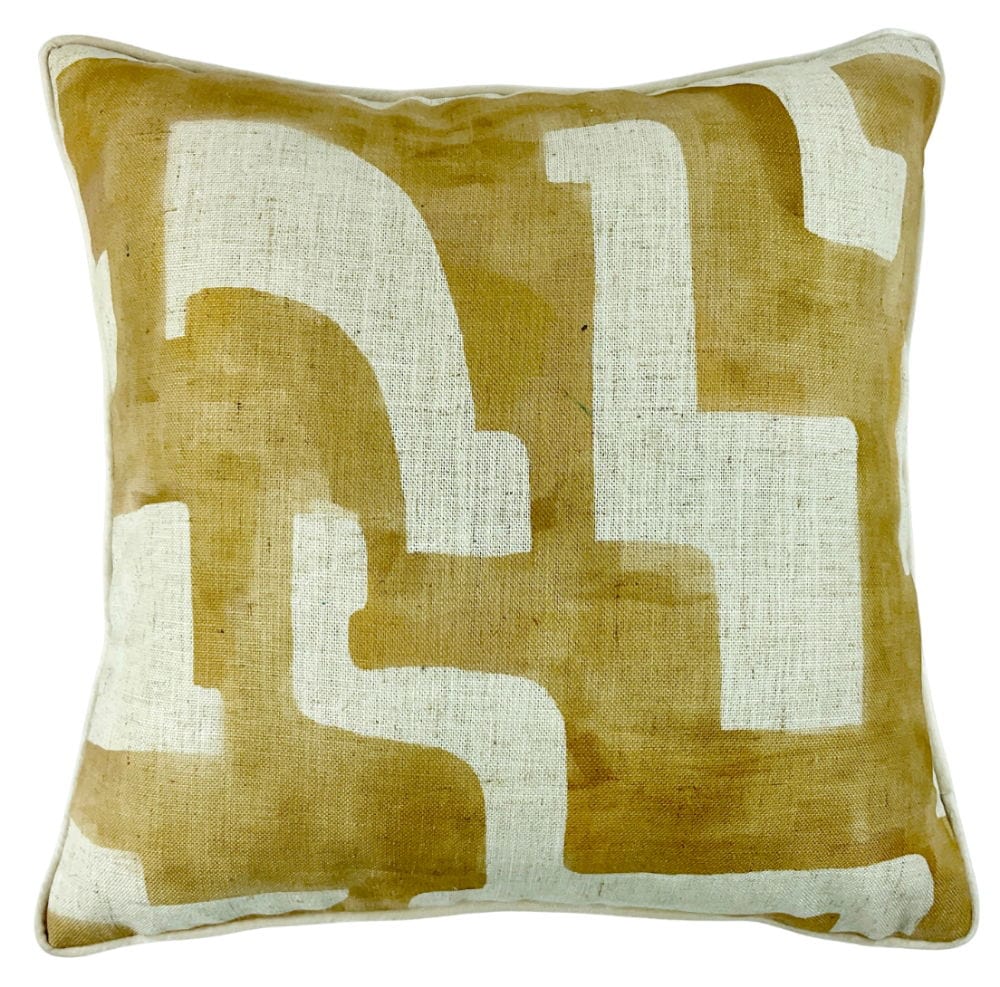 Atmacha Home & Living Cushion 45x45 cm / Assorted ABSTRACT CUSHION LIN,VELV REV WHISKEY 45x45 cm