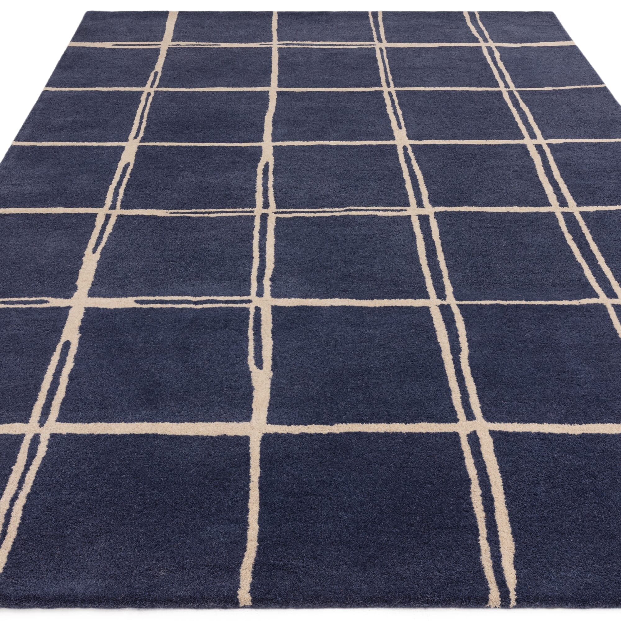 Home Lloyd -  Rug Albany Grid Marine Rug Modern Rug
