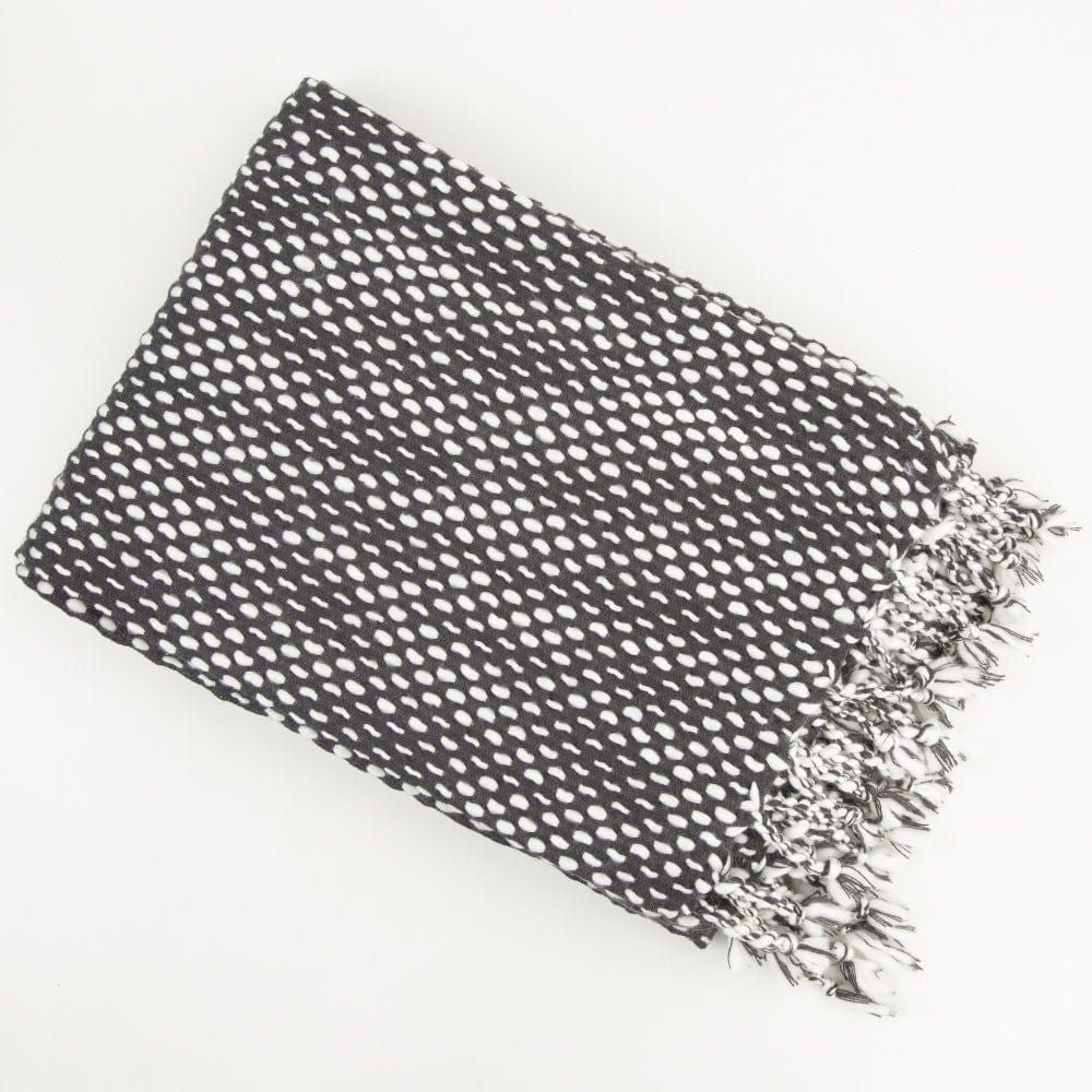 Atmacha Home & Living Throw 130x180 cm / Ivory RAINDROP EFFECT THROW IVORY/SLATE Ivory / 130x180 cm